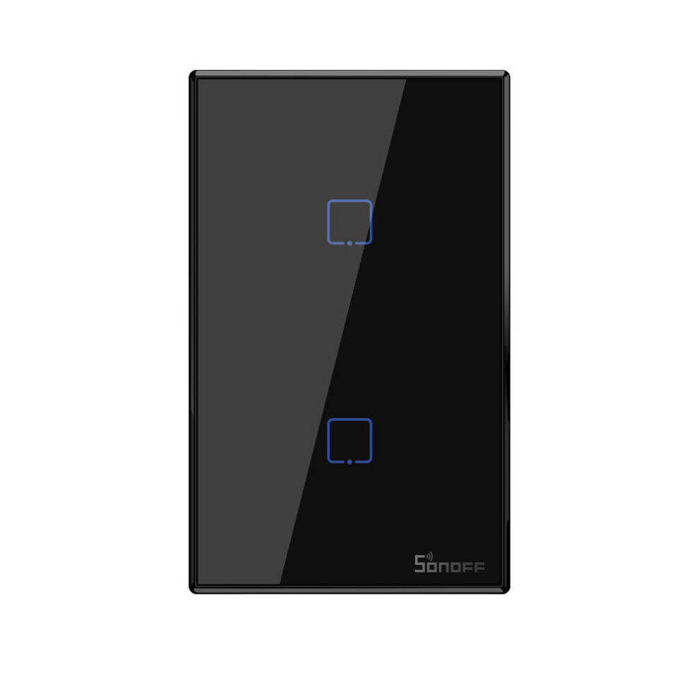 (Uk 2Gang) Wifi Wall Switch 433Mhz Rf Smart Wall Touch Light Switch For Smart Home Work With Alexa Google Home,Eu/Us/Uk Ac 100-240V 1/2/3 Gang 6112211880532