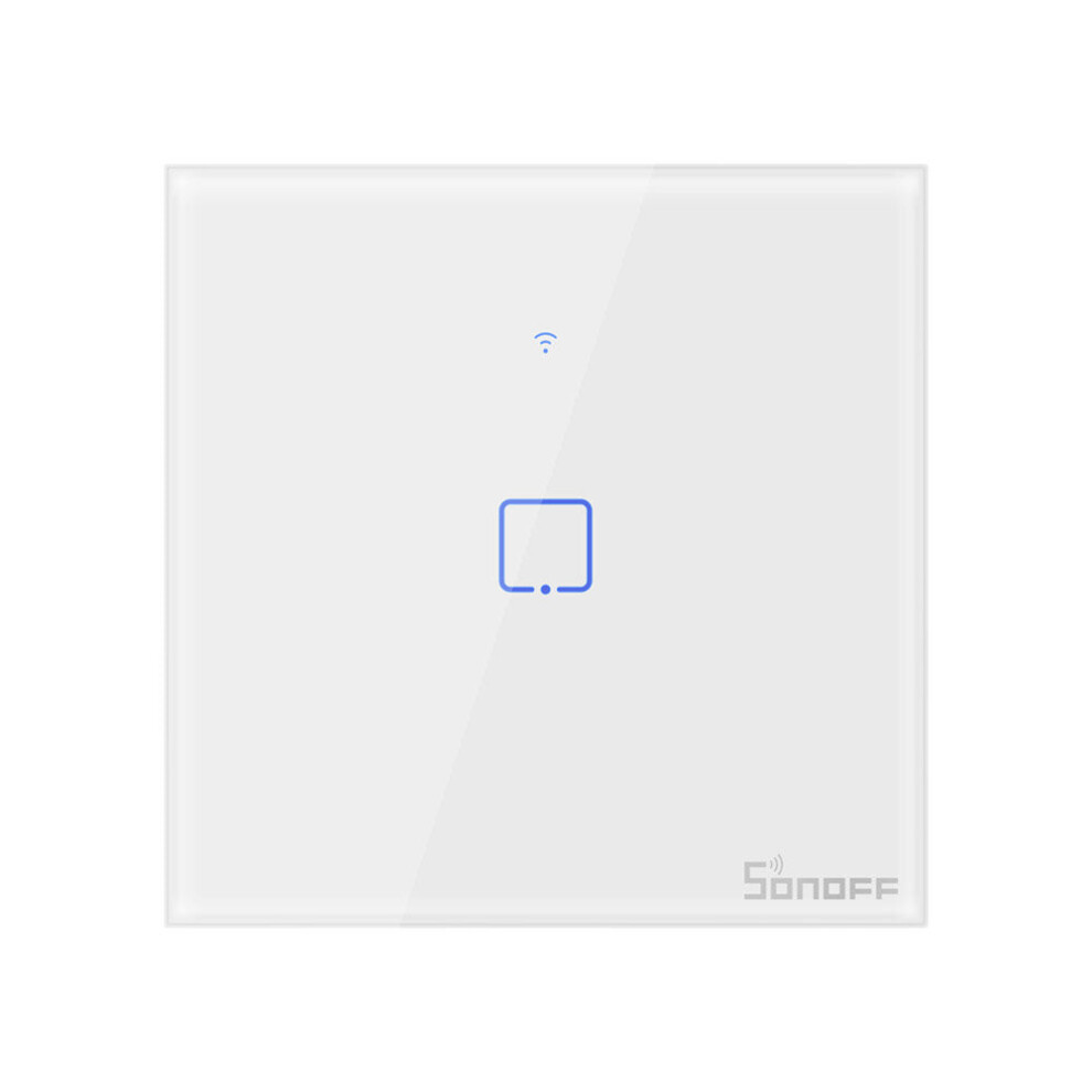 (UK 1Gang) WIFI Wall Switch 433Mhz RF Remote Controlled Wifi Switch Smart Home Switch Works With Alexa Google Home,EU/UK AC 100-240V 1/2/3 Gang