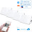 (White, 3 Way) Wifi Wall Touch Sensitive Switch App Remote Control 1/2/3/4 Gang Wireless LED Light Smart Touch Screen Switch Work with Alexa Google Assistant 3