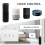 (Black) WiFi+RF433 Smart Fan Speed Control Touch Switch US Standard Deluxe Crystal Panel Switch Tuay App Remote Control 4