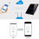 (White) Curtain Touch Wall Switch Crystal Panel Electric Motorized Blinds Smart Switch Remote Control Works with Alexa Google Home 4