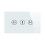(White) US Standard Smart Home System Luxury Galss Panel Electric Touch Curtain Wall Switch 1