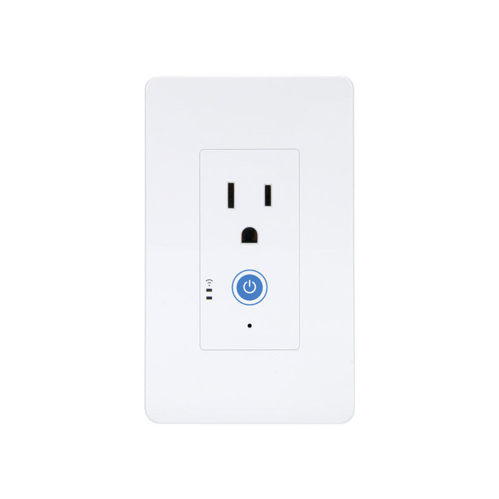 (IW100) US WiFi Smart Power Monitoring Wall Socket Switch Work with Amazon Alexa and Google Assistant Voice Control LAN Control IW100/IW101