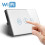(White) US Standard Smart Home System Luxury Galss Panel Electric Touch Curtain Wall Switch 3