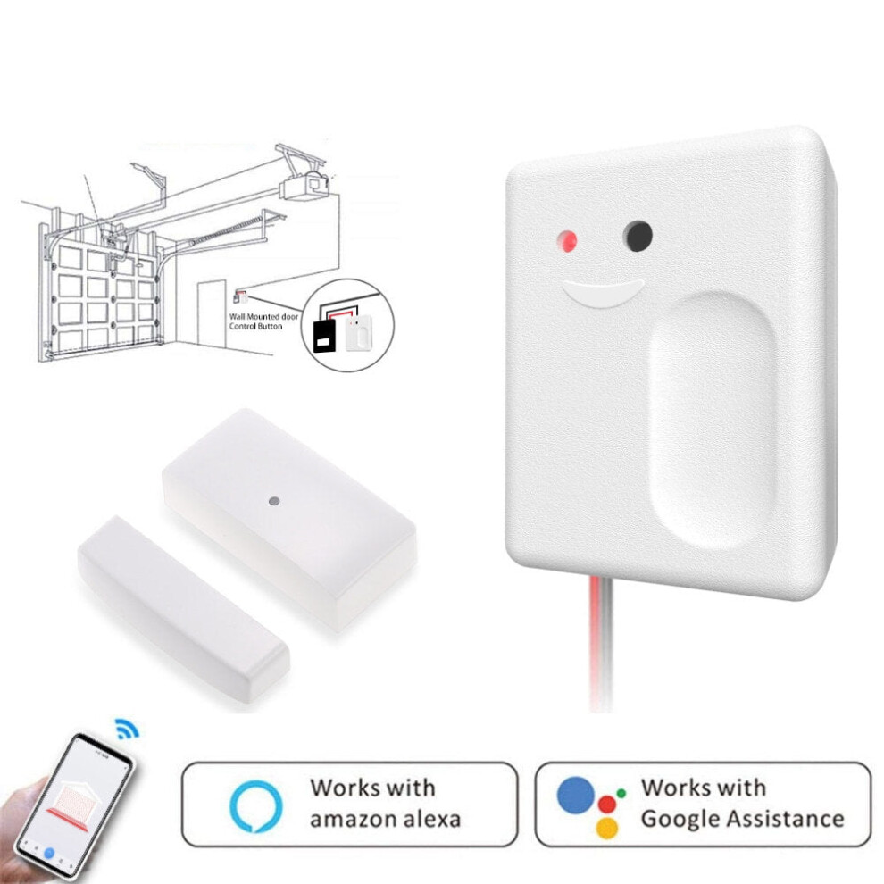 Smart Garage Door Switch Wifi Garage Door Controller Work with Google Home Amazon Alexa