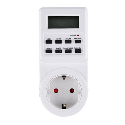 (UK Plug) Timer Socket EU UK US FR BR Plug Programmer Digital Display Timing Switch Outlet 1