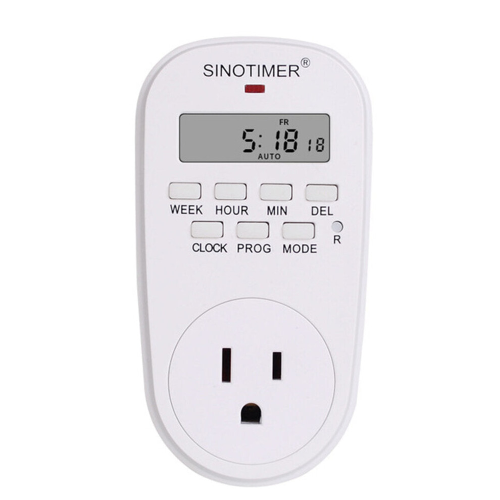 (US Plug) EU Plug Outlet Electric Digital Socket Timer Plug 220V Time Control Countdown Timer Switch