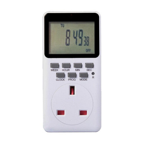 (UK Plug) EU Plug Outlet Electric Digital Socket Timer Plug 220V Time Control Countdown Socket Timer Switch