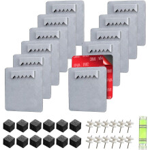 12 Pieces Adhesive Picture Hangers No Drilling Adhesive Picture Hangers Photo And Mirror Holders Adhesive Picture Hanger For Hanging Mirrors Or Pictur