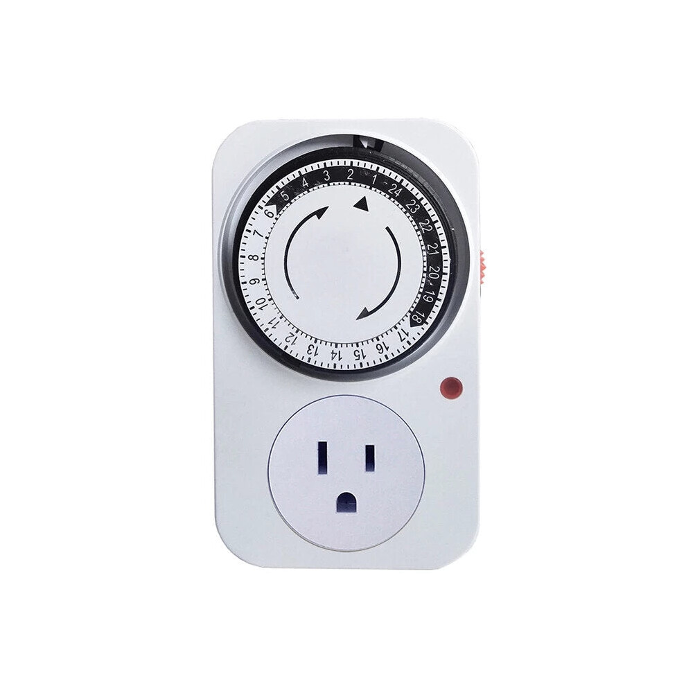 (US Plug) Timing Socket Kitchen Socket 24-hour Cycle Switch Automatic Power-off Appointment Timer Switch Socket 3600W