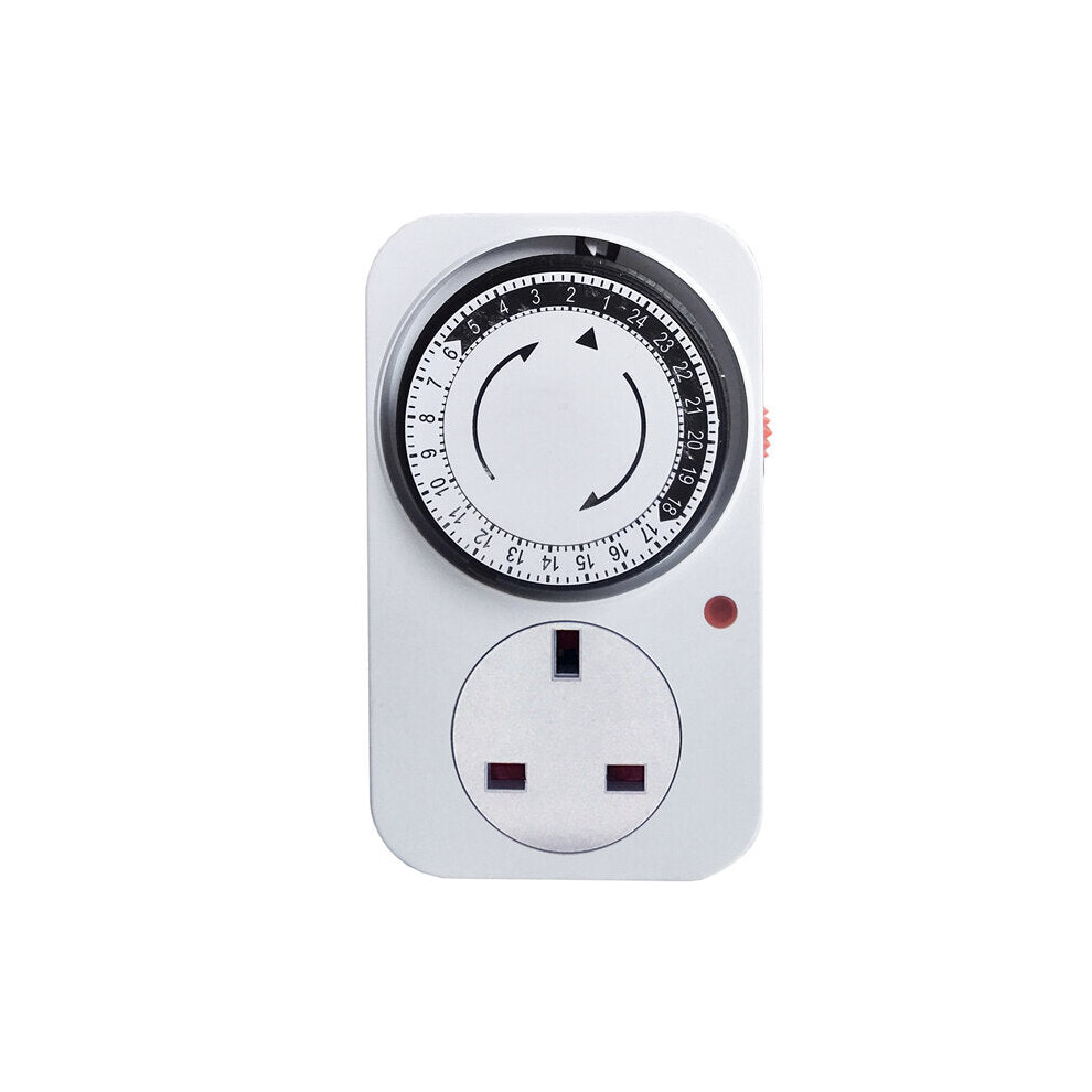 (UK Plug) Timing Socket Kitchen Socket 24-hour Cycle Switch Automatic Power-off Appointment Timer Switch Socket 3600W