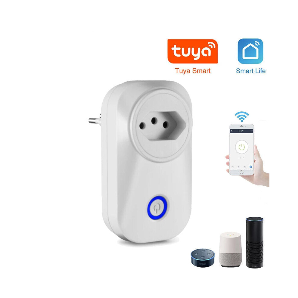 Smart WiFi Socket Wireless Remote Control Voice Control Smart Power Socket With Power Monitor