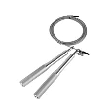 (Silver) 3m Rope Jumping Adjustable Single Skip Rope Fitnesss Sport Speed Skipping Ropes Exercise Tool