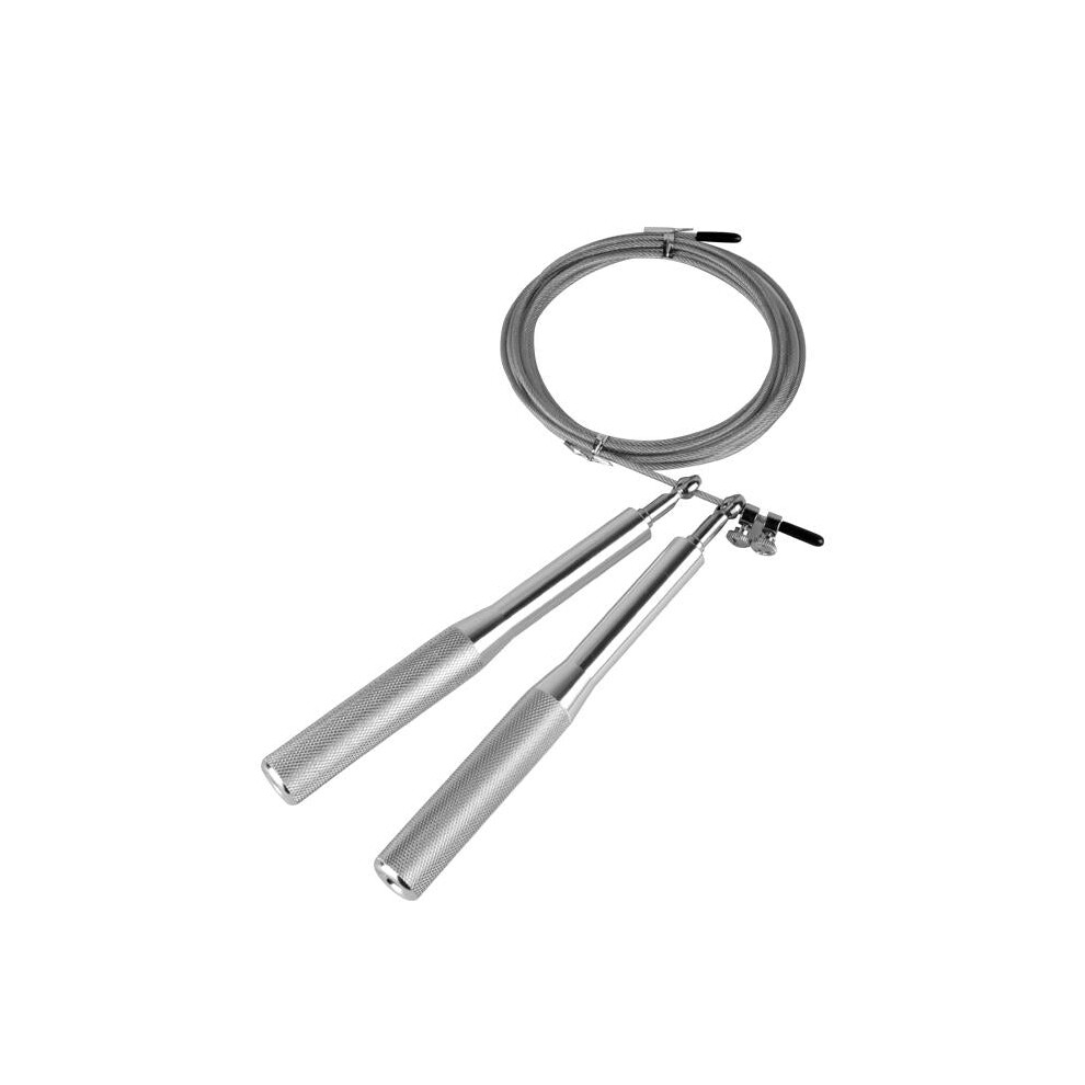 (Silver) 3m Rope Jumping Adjustable Single Skip Rope Fitnesss Sport Speed Skipping Ropes Exercise Tool