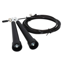 (Black) Steel Wire Skipping Skip Adjustable Jump Rope Fitnesss Equipment Exercise Workout 3 Meters