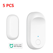 Door & Window Sensor Bluetooth 5.0 Home Security Alarm Detector Work With Met Mihome App,5PCS
