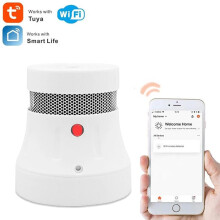 Smart Smoke Detector WiFi Smoke Sensor Networked Smoke Alarm Work with Smart Life Tuya APP