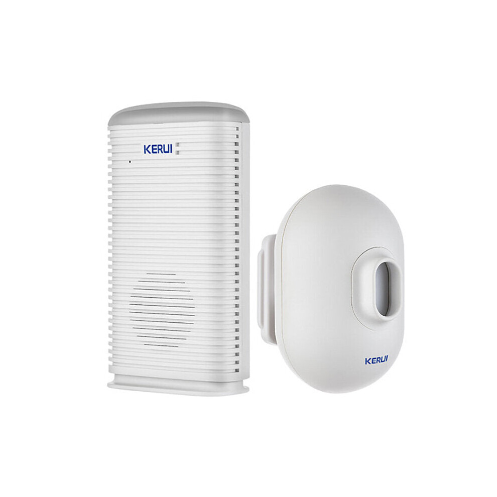 (White) Wireless Driveway Security Alarm Waterproof PIR Motion Detector Garage Welcome Burglar for Alarm Secure System