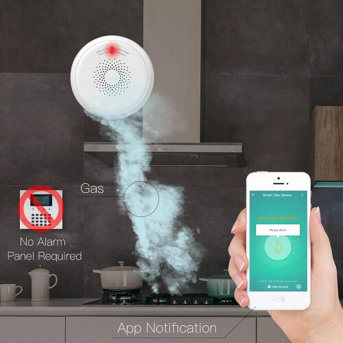 (EU Plug) Gas Leakage Detector Sensor Tuya Smart Home Security for Alarm System Tuya App Remote 2