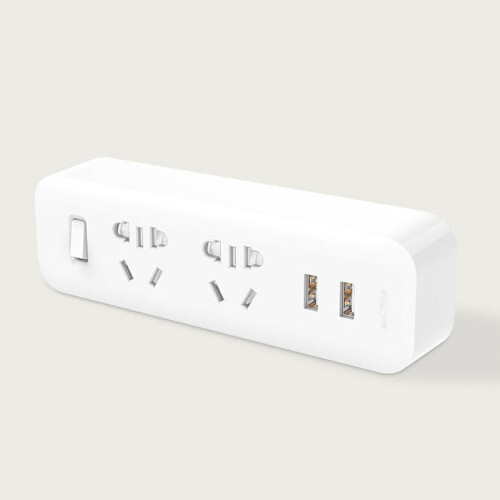 Power Strip Converter Socket Portable Plug Adapter with 2 USB Quick Charge 2