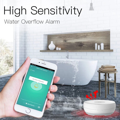 Smart Flood Sensor Water Leakage Detector Flood Overflow Alert Security ...
