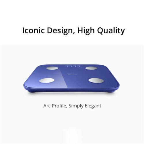 (Blue) Body Fat Scale Smart Bluetooth 5.0 LED Digital Display Balance Test Weight Scale