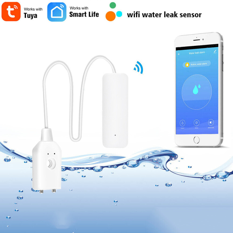 WiFi Water Leakage Alarm Sensor Overflow Water Flooding Detector Water Level Alarm Sensor Works With Google Smart Life