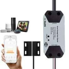(US Plug) WIFI Garage Door Controller Voice Remote Control Smart Garage Controller Compatible with Amazon Alexa Speakers Tuya Smart Life APP