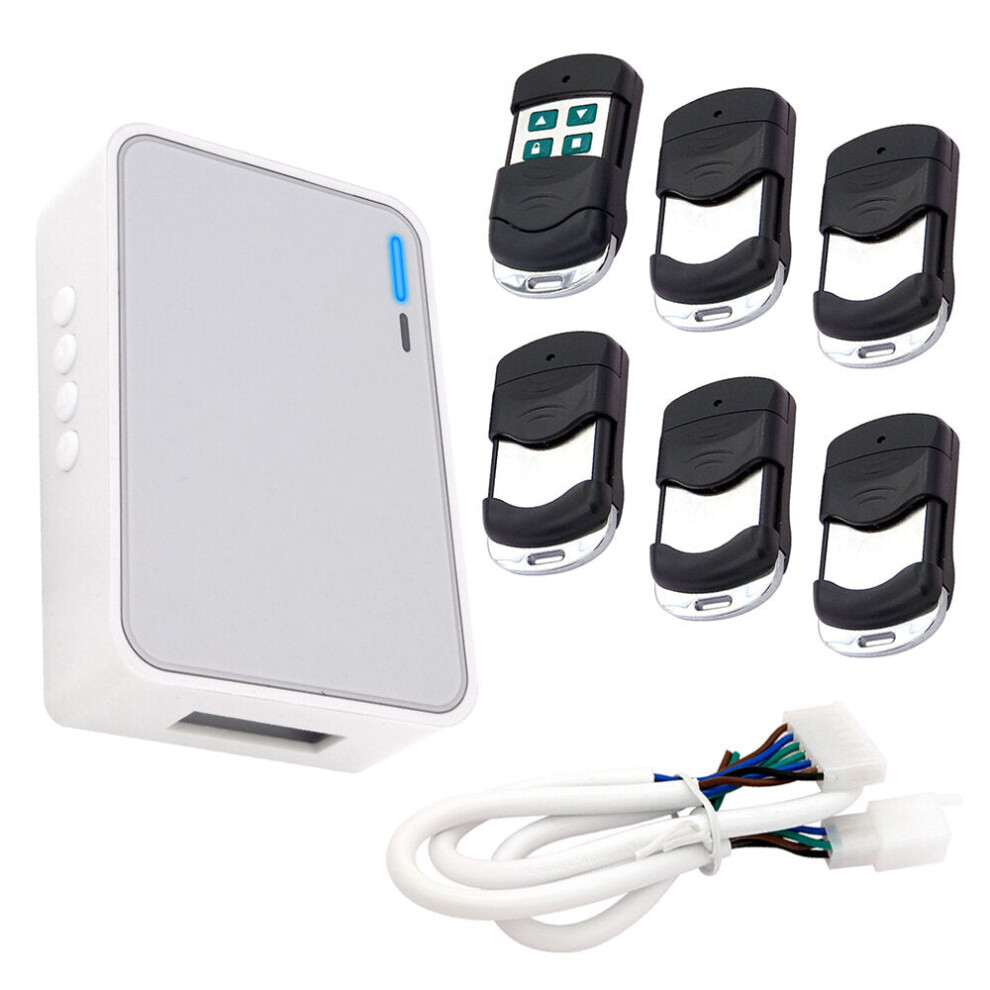 (Motor Controller + 6 Remote Controls) Tubular Motor Rolling Door Remote Control Garage Shutter Door 433Mhz Controller Door Wireless Receiver Set 6112211890029