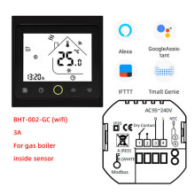 (GCLWWifi-Black) Wifi Smart Thermostat 3A Temperature Controller APP Remote Control for Water/Gas Boiler Work With Alexa Google Home