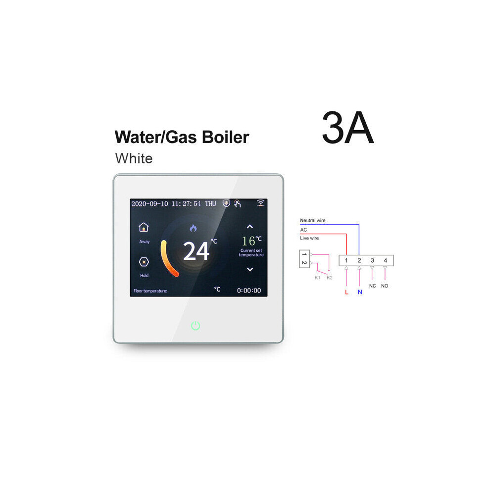 (Water Gas Boiler-White) WiFi Smart LCD Touch Screen Thermostat Heating Temperature Controller Works with Alexa Google Home