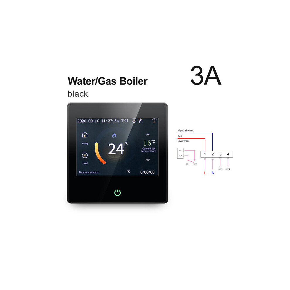 (Water Gas Boiler-Black) WiFi Smart LCD Touch Screen Thermostat Heating Temperature Controller Works with Alexa Google Home