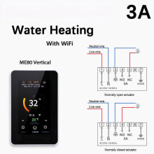 (Water Heating) Smart 4.3" LCD Touch Color Screen Thermostat Heating Temperature Controller Works with Alexa Google Home