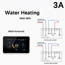 (Water Heating) WiFi Smart 4.3" LCD Touch Color Screen Thermostat Heating Temperature Controller Works with Alexa Google Home