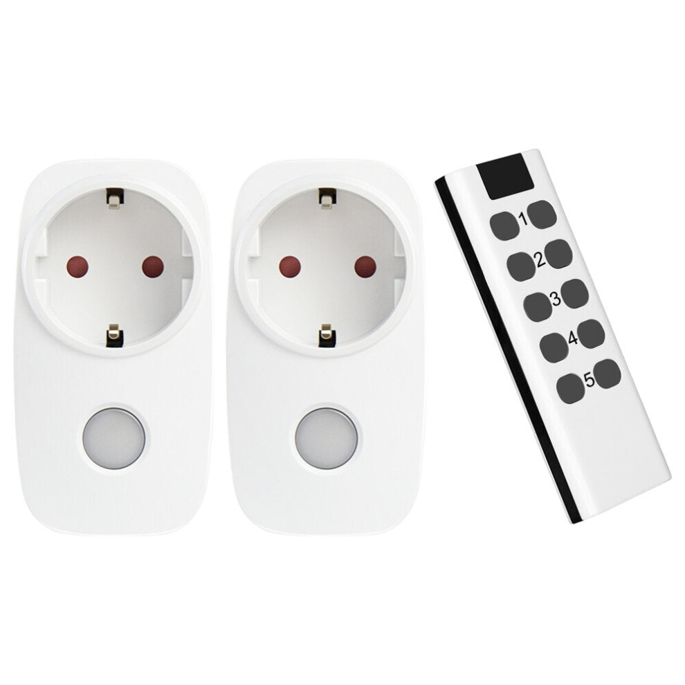 (#4) Smart Remote Control Socket Set Universal EU Outlet With Night Light Outlet Wireless 433 Mhz Compatible