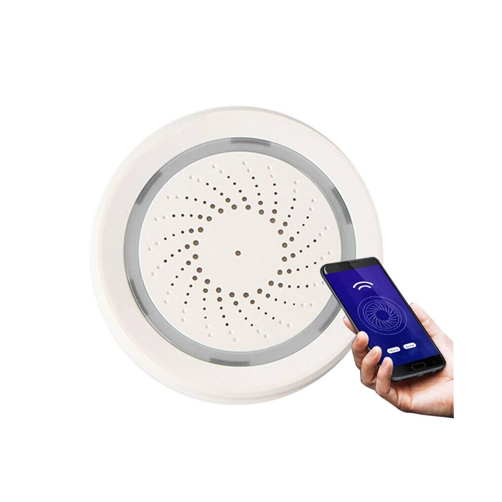 Smart Wifi Siren Alarm Smart Home Security No Hub Required Tuya App Notification Alerts Workes With Alexa Google Home 6112211890814