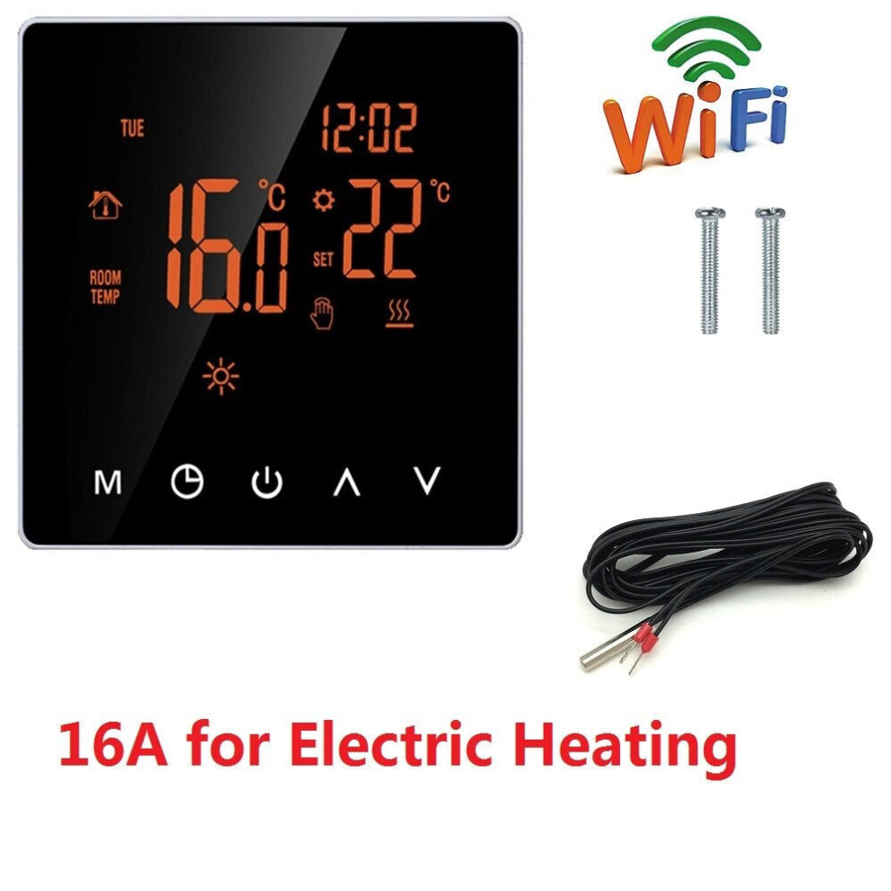 (Electric Heating) WiFi Smart Thermostat APP Control Temperature Controller For Electric Floor Heating Water/Gas Boiler Works With Alexa Google Home