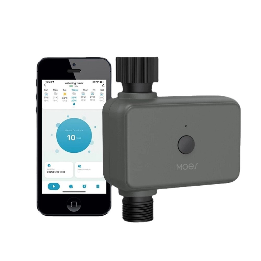 (EU Plug) Smart Bluetooth Water Timer Rain Delay Programmable Irrigation Timer for Garden Agriculture and Forestry