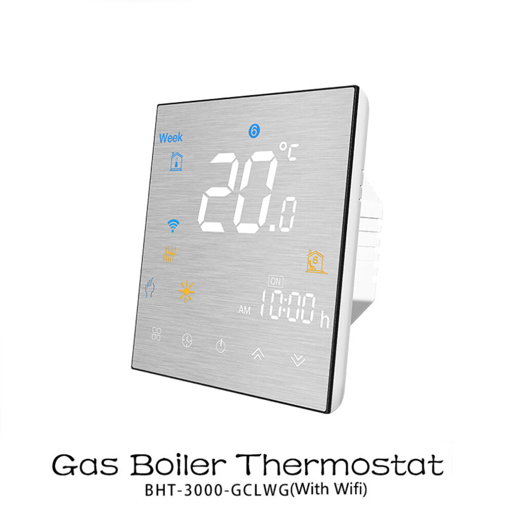 (BHT-3000-GCLW) WiFi Smart Thermostat Temperature Controller for Water/Electric Floor Heating Water/Gas Boiler Works with Alexa Google Home