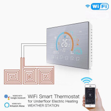 (Electric Heating) WiFi Thermostat Programmable Temperature Controller Underfloor Water/Gas Boiler Weather Station Tuya Smart Alexa Voice Control