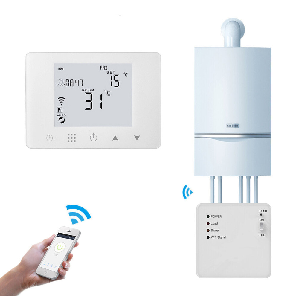 (HY09-GCWRW) WiFi Smart LCD 5A Wall-Hung Gas Boiler Water Electric Underfloor Heating Temperature Controller Digital Weekly Programmable Thermostat Wall Mounted
