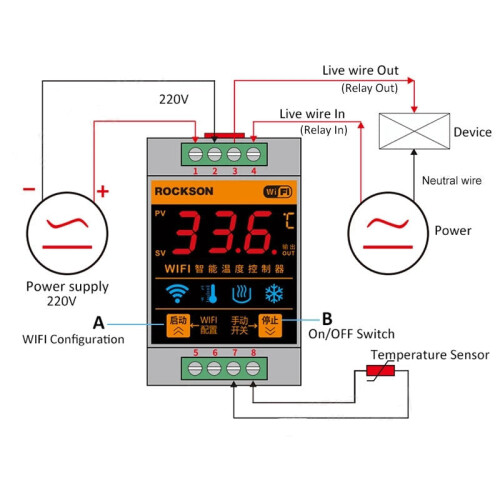 Smart Life WIFI Temperature Sensor Heating Boiler Cool Controller Remote Switch Thermometer Thermostat Alarm App Control 2