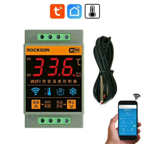 Smart Life WIFI Temperature Sensor Heating Boiler Cool Controller Remote Switch Thermometer Thermostat Alarm App Control
