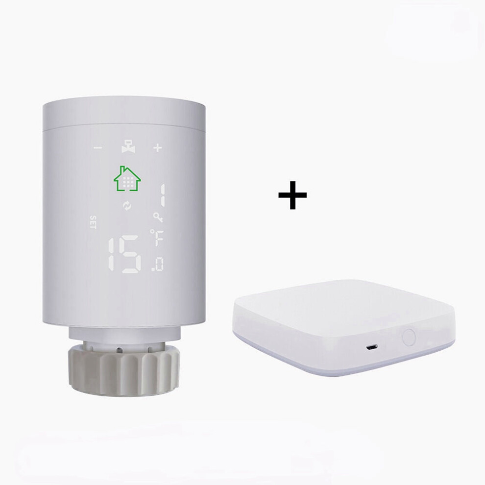 (Gateway+1Pcs Controller) Smart Radiator Actuator Programmable Thermostatic Radiator Valve Temperature Controller Voice Control Via Alexa 6112211891057