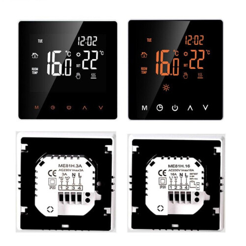 Smart Home High-power Touch Screen Electric Heating Thermostat without WIFI Function 2