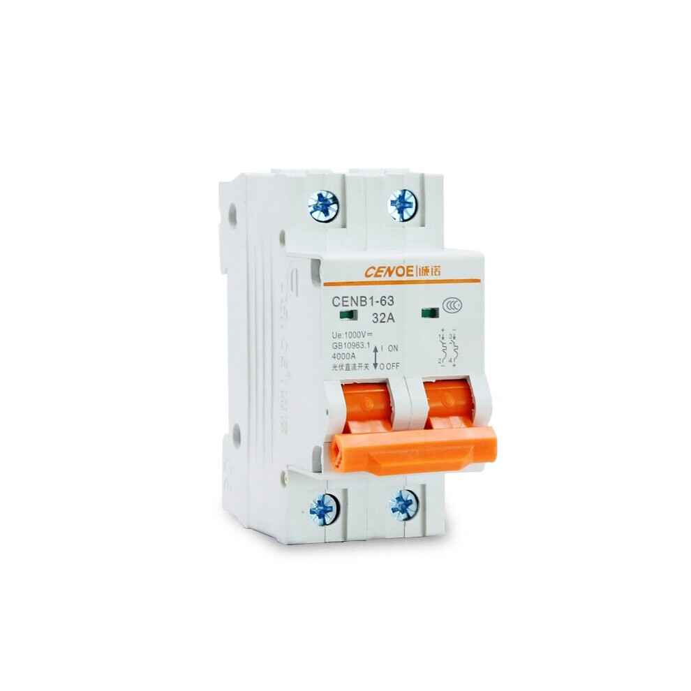 (32A) Solar Mini Circuit Breakers MCB Breakers with Short-circuit and Overload Protection Have1000V 10A 16A 25A 32A 40A 50A 63A