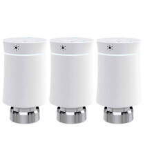 (3pcs White) Thermostat Radiator Actuator Valve Smart Programmable TRV Temperature Controller Alexa Voice Control