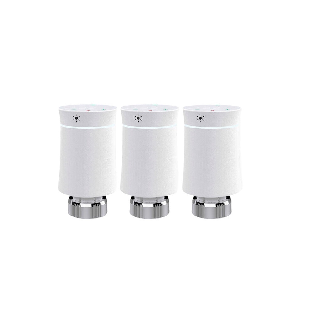 (3pcs White) Thermostat Radiator Actuator Valve Smart Programmable TRV Temperature Controller Alexa Voice Control