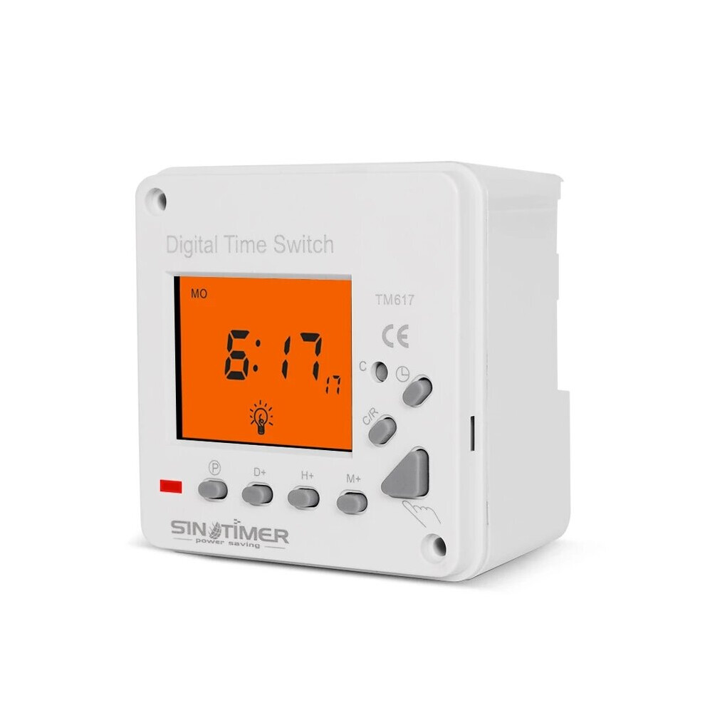 LCD Digital Display 7 Day Weekly Programmable 110V Timer Switch Time Relay Clock Controller with Backlight