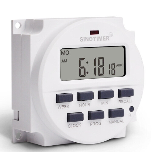 LCD Digital 12V DC/AC 1.6 inch Timer Electric Controller 7 Days Programmable Time Switch Built-in UL listed Relay